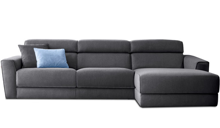 Divano WINSTON, stile moderno contemporaneo angolare estraibile, rivestimento personalizzato - Gaidra HOME