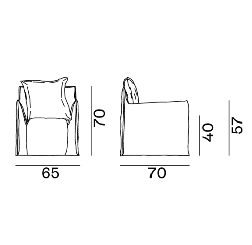 Poltrona GERVASONI GHOST, sfoderabile, in Occasione Pronta Consegna