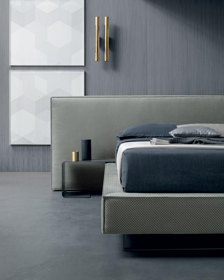 Letto imbottito singolo e matrimoniale BOWIE YOSHI Felis, design moderno contemporaneo - Gaidra HOME