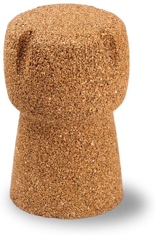 Sgabello tappo di spumante in sughero, colore biondo - Gaidra HOME