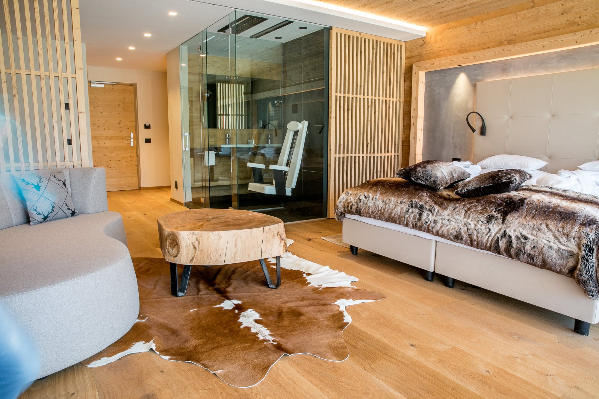 "cervo in loden e similcuoio marrone" federa cuscino, Grigio - Gaidra HOME
