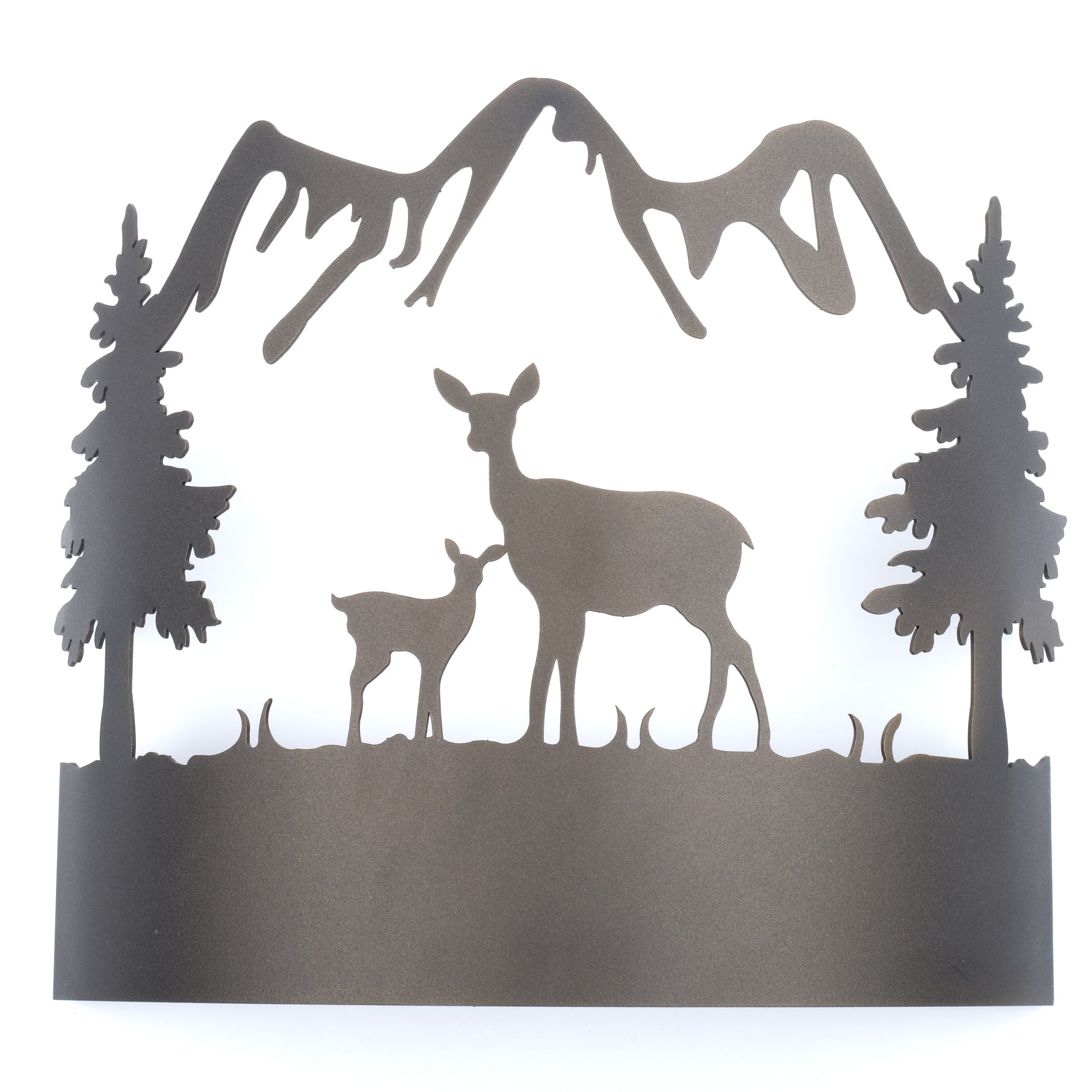 Applique - lampada in ferro battuto, con bambi e capriolo, stile alpino - Gaidra HOME