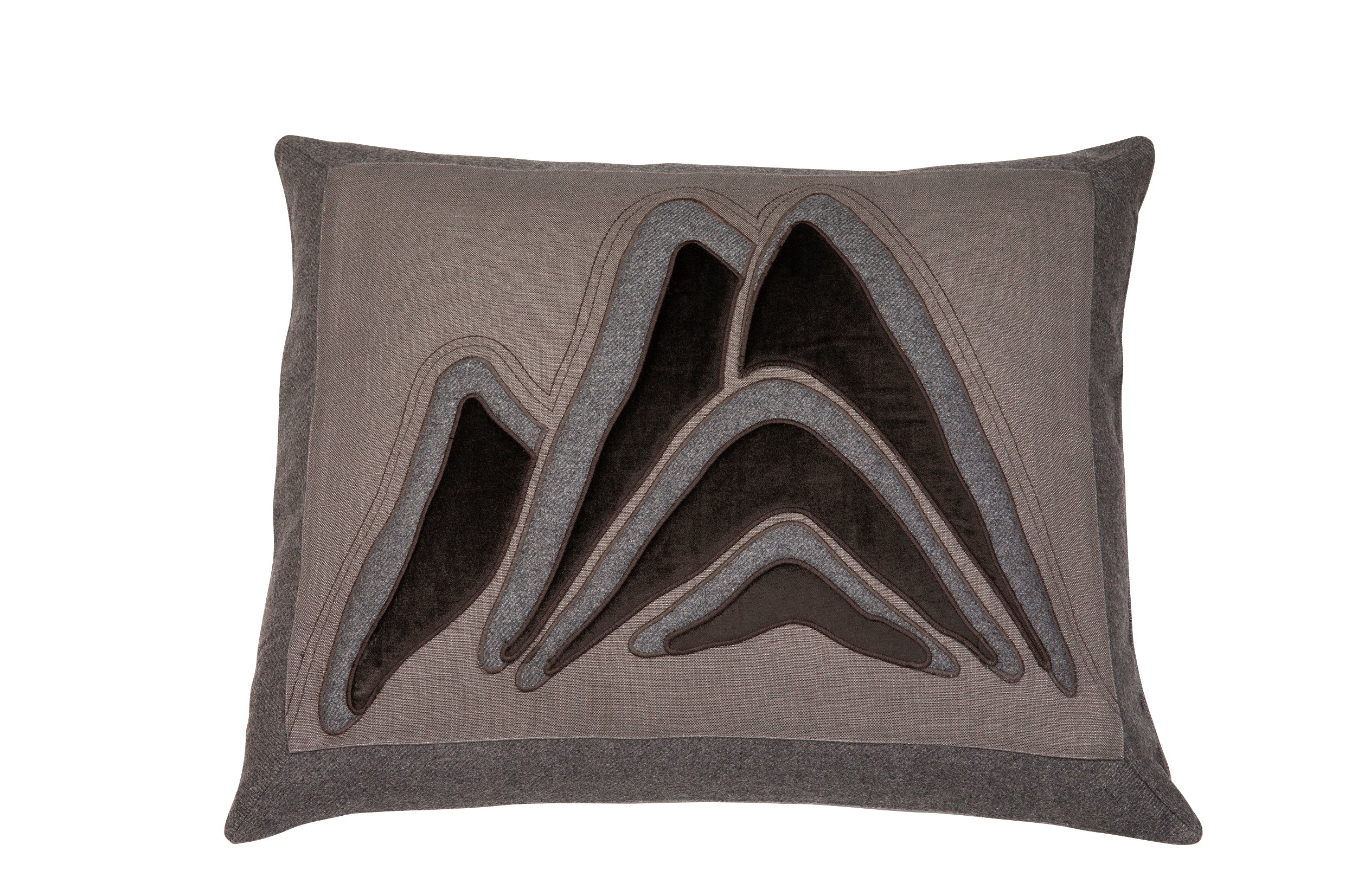 Cuscino ALPINE CHIC "Serles",stile tirolese country montagna chalet, fatasia montagne, marrone, 60x50 cm - Gaidra HOME