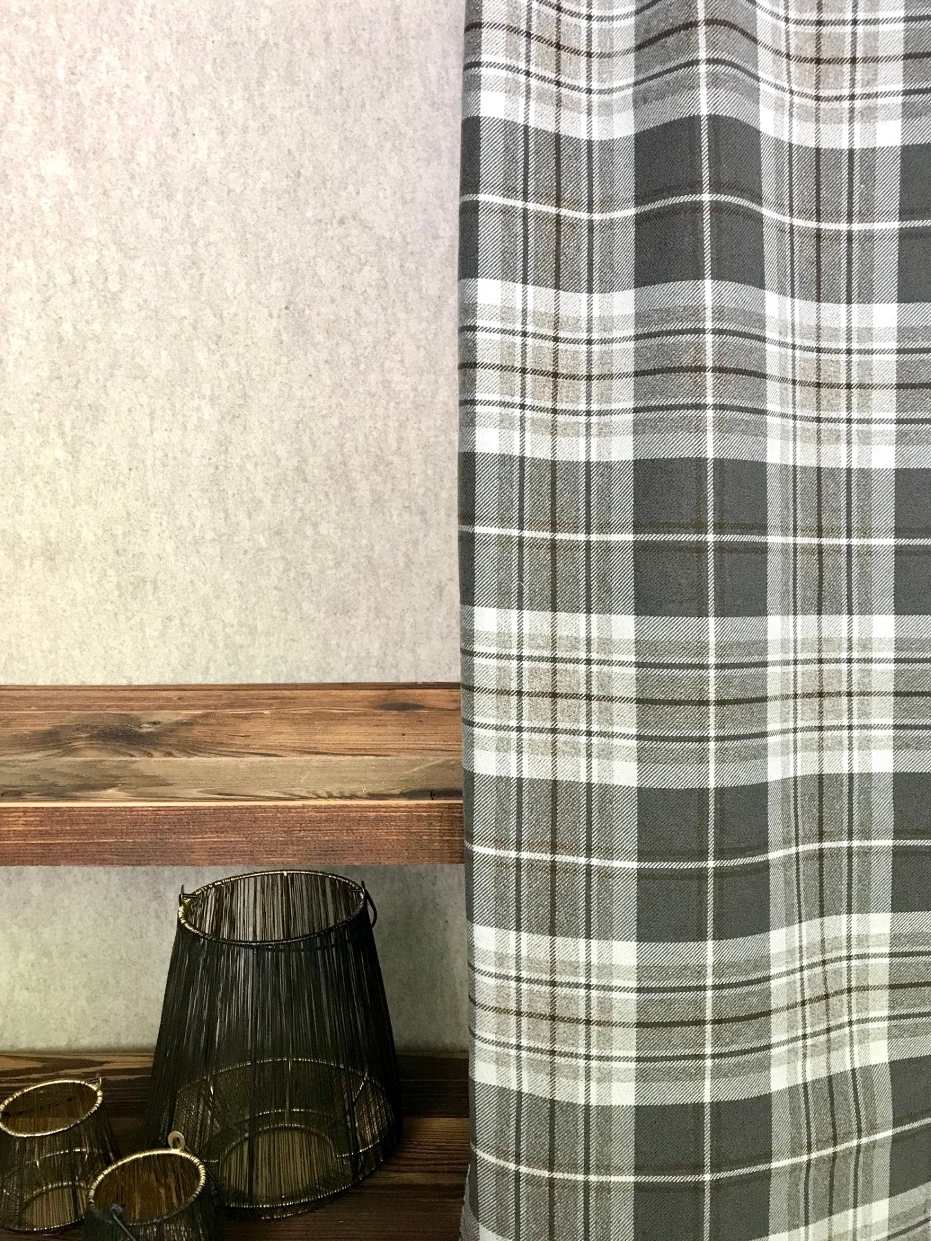 Tende Tendaggi su misura online, in simil lana, fantasia scozzese quadretti e rigato, stile country montagna "scandina fr" - Gaidra HOME