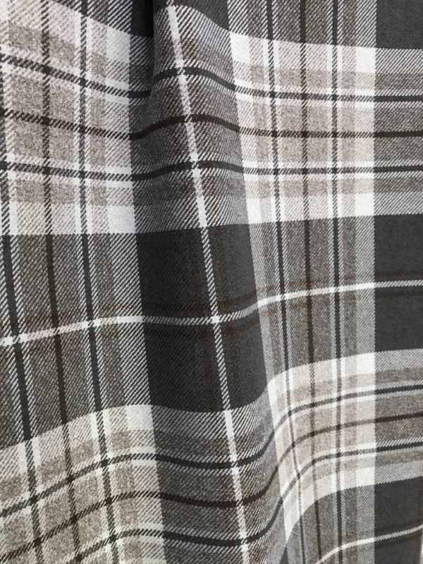 Coppia tende confezionate su misura, scozzese con quadretti, stile montagna chalet | stoffa a metraggio - Gaidra HOME