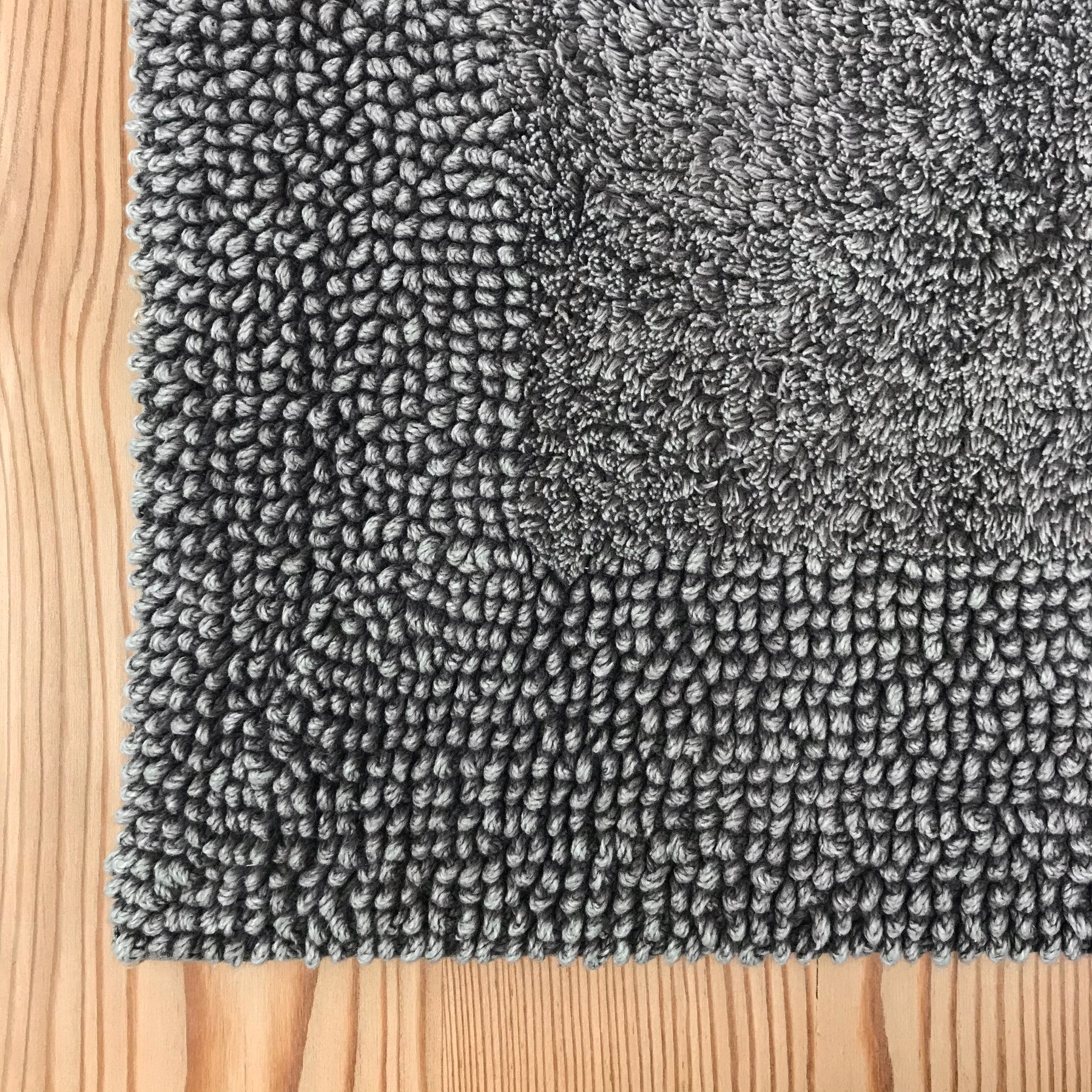 Tappeto bagno, scendiletto, in 100% cotone, colore tortora double face - Gaidra HOME