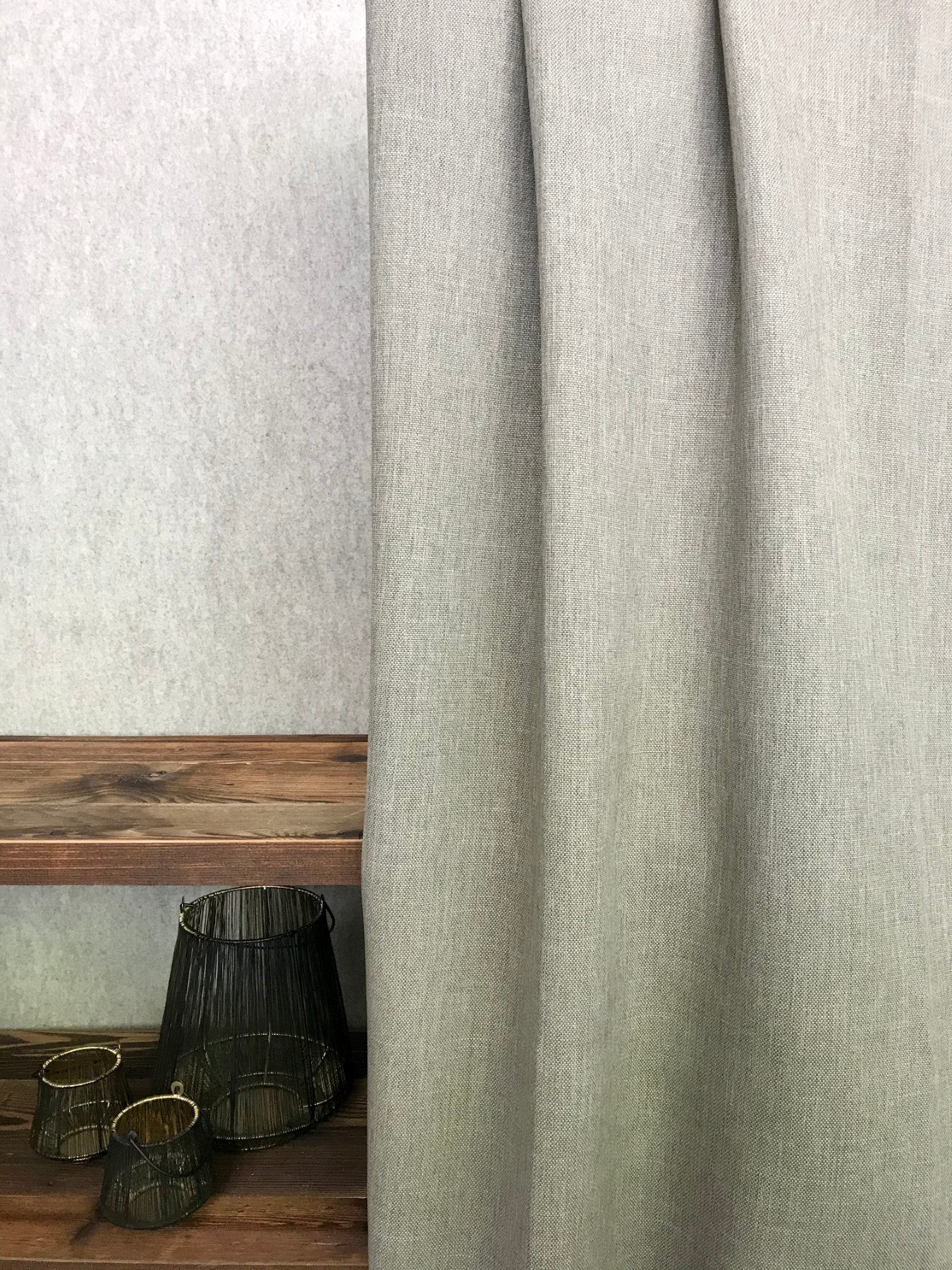 Tenda su misura, oscurante e ignifuga resistente al fuoco, effetto lino, tinta unita, diversi colori, "wembley" - Gaidra HOME