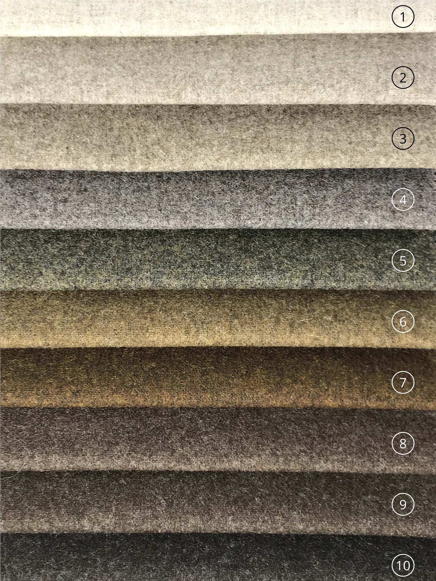 Tende Tendaggi su misura online, cuscini e stoffe per tende, in 100% lana merino, Loden, tinta unita, diversi colori, "dekoloden" - Gaidra HOME