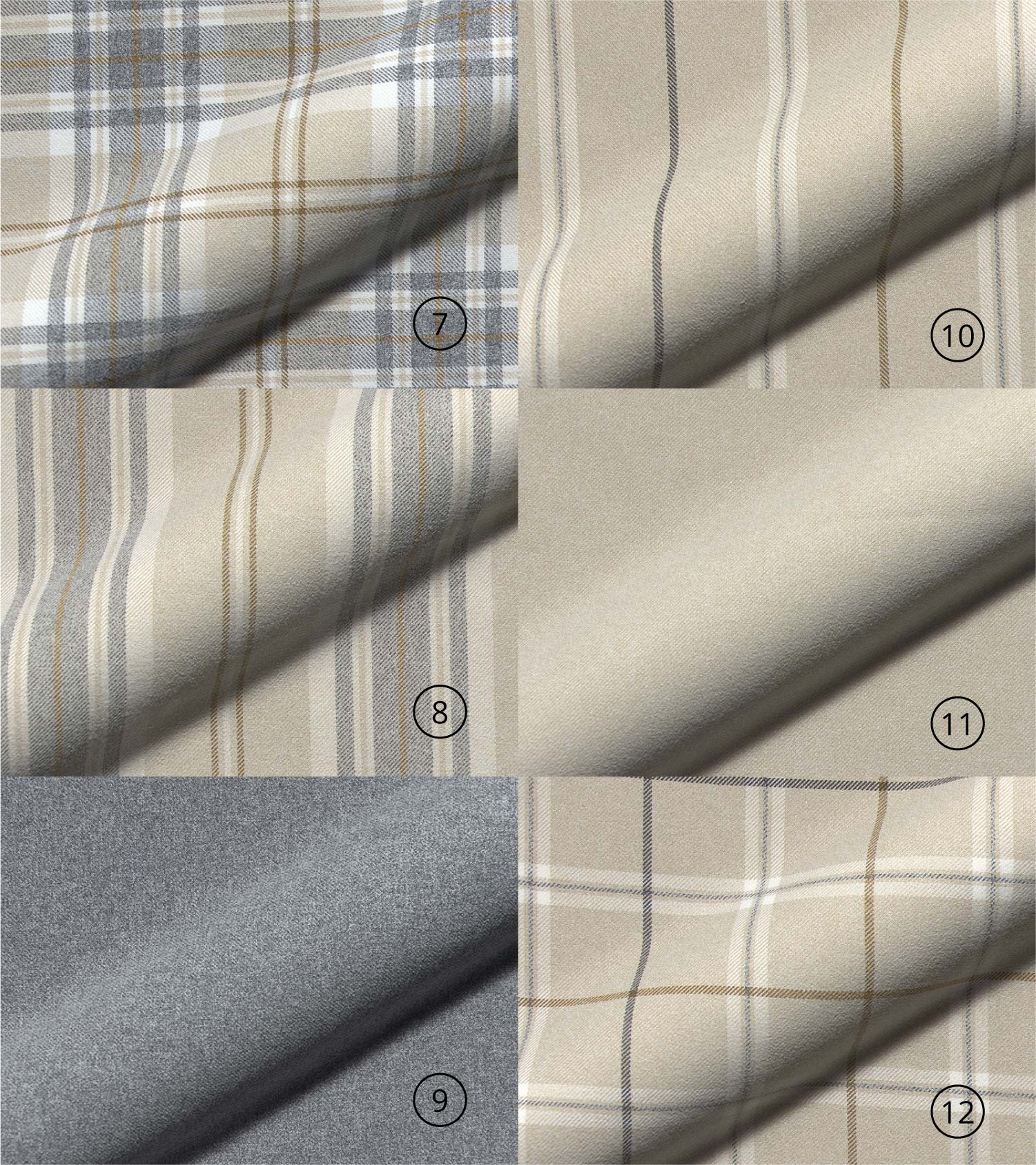 Tende Tendaggi su misura online, in simil lana, fantasia scozzese quadretti e rigato, stile country montagna "scandina fr" - Gaidra HOME