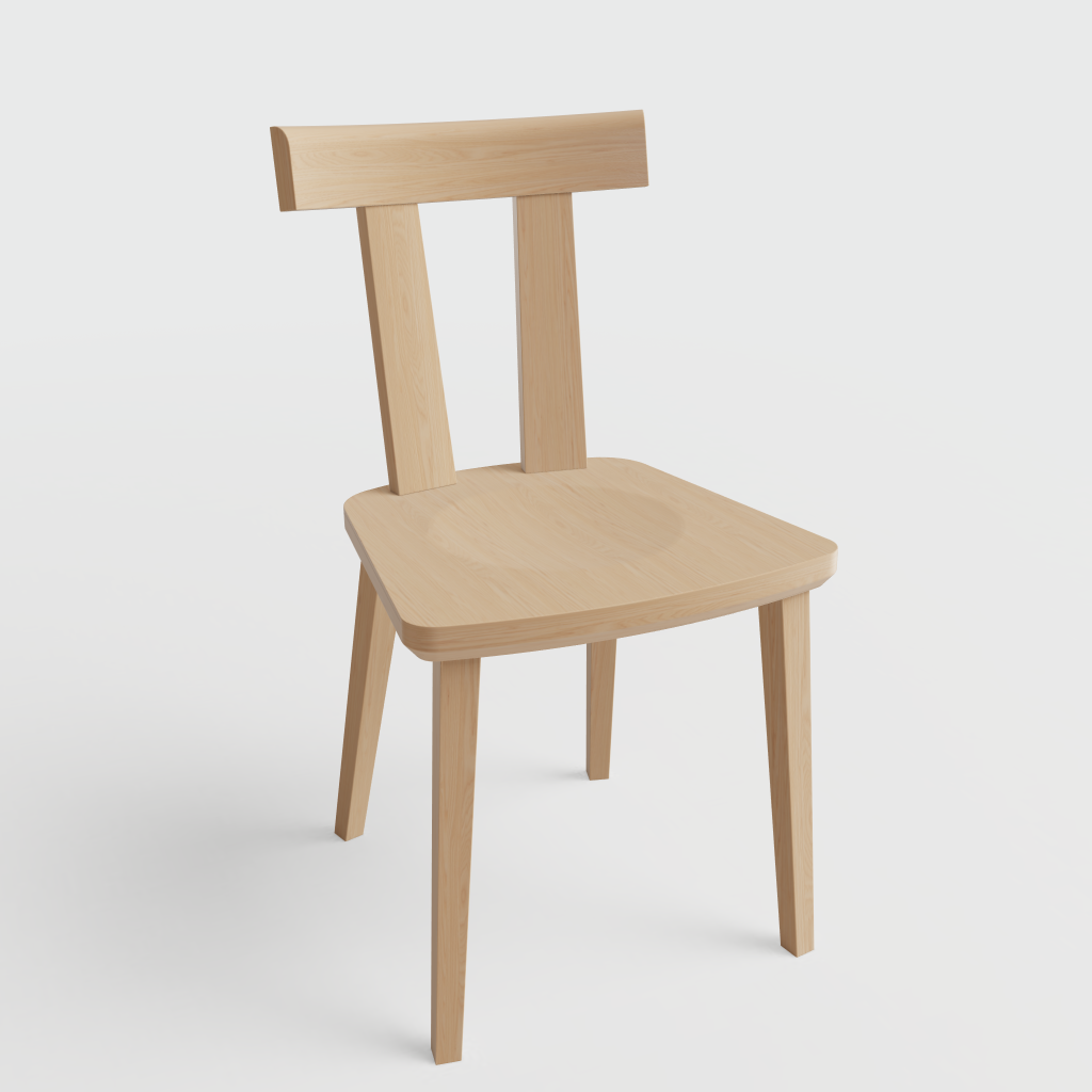 Sedia in frassino tinto rovere e laccati, design moderno - Gaidra HOME