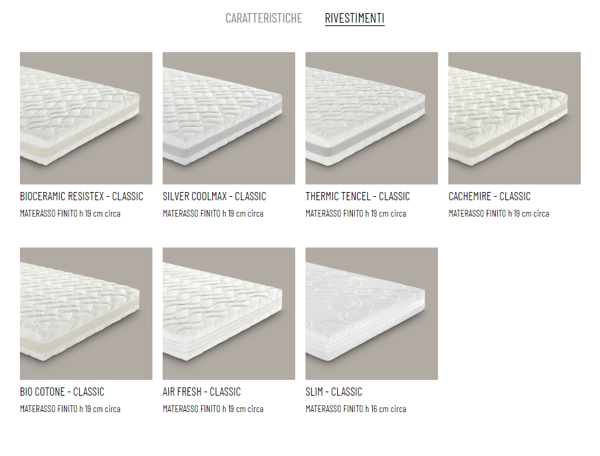 Materasso Magic, in memory foam, dispositivo medico, rivestimento SILVER COOLMAXÂ® CLASSIC - Gaidra HOME