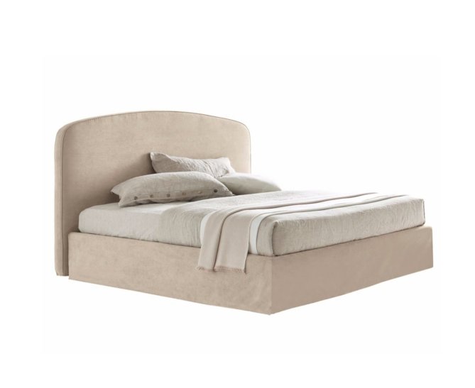 Letto imbottito singolo e matrimoniale VERN Felis, stile alpino montagna - Gaidra HOME