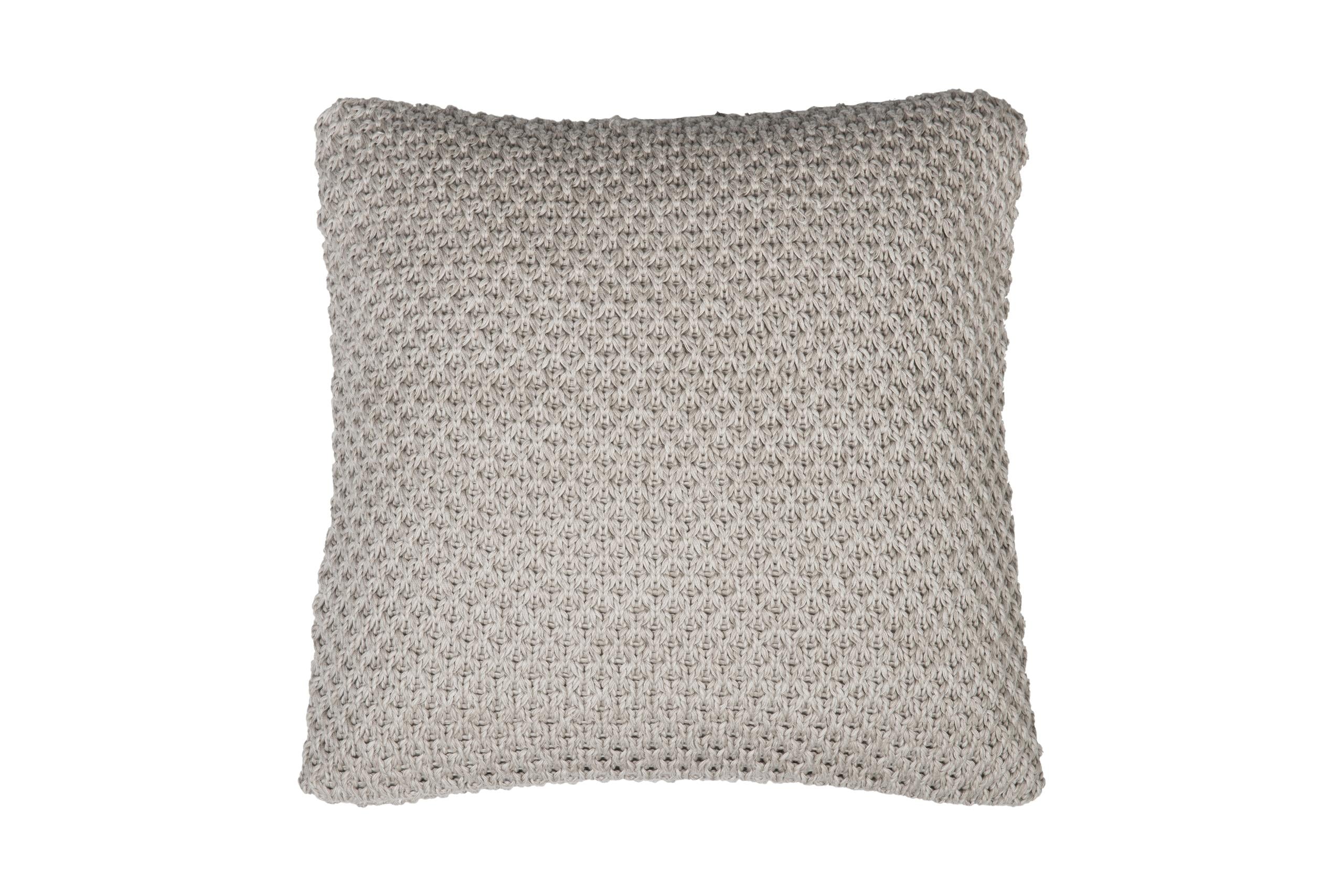 Cuscino BONNIE "111", lavorato a maglia tricot, beige, 50x50 cm - Gaidra HOME