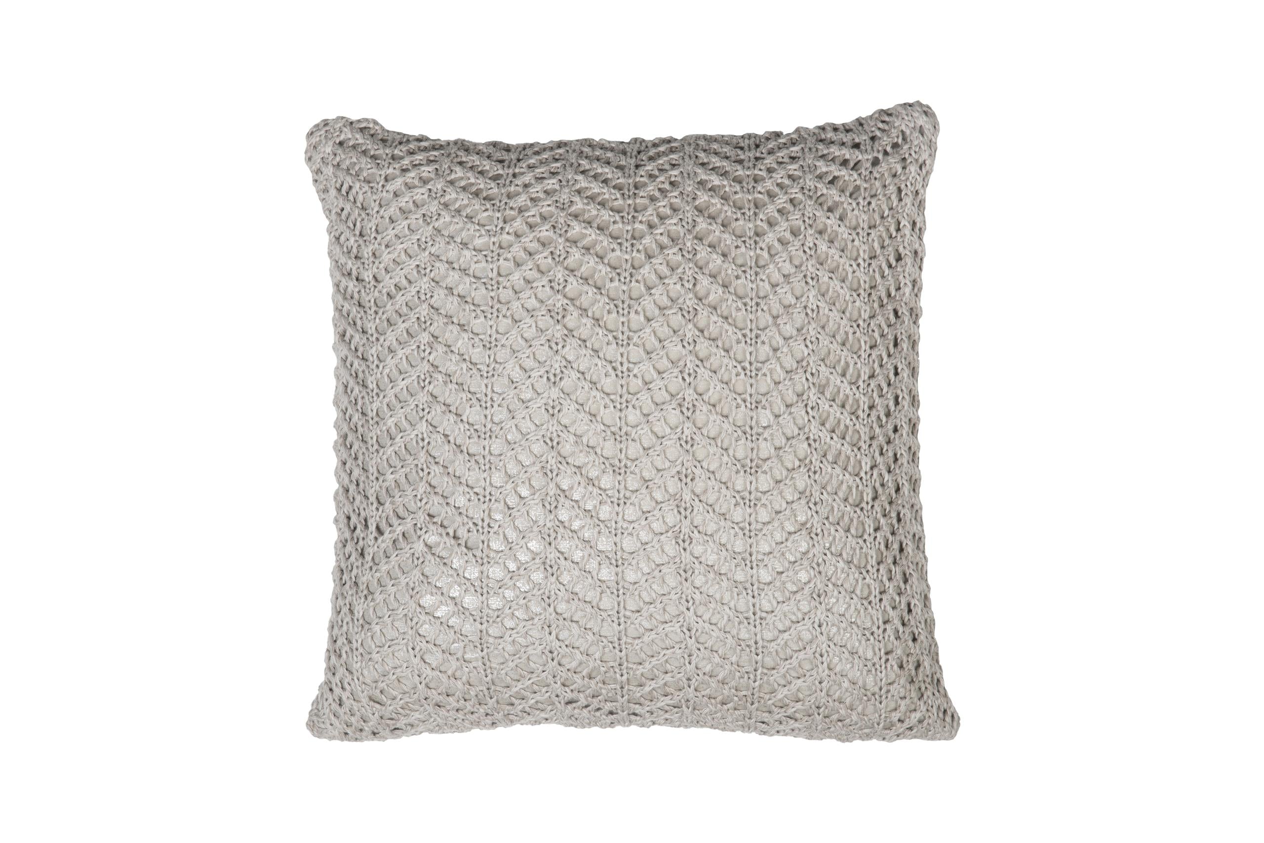 Cuscino BONNIE "Chic 111", lavorato a maglia tricot, beige, 50x50 cm - Gaidra HOME