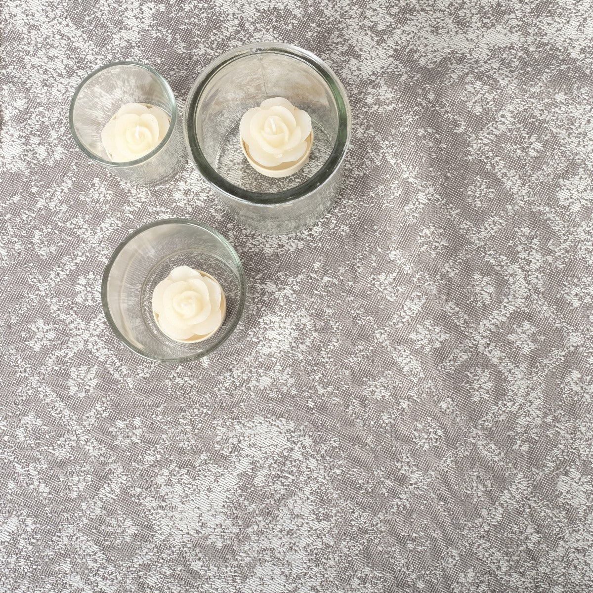 Tovaglia Misto Lino, tessuto jacquard, Fantasia “Graz Washed” - Gaidra HOME