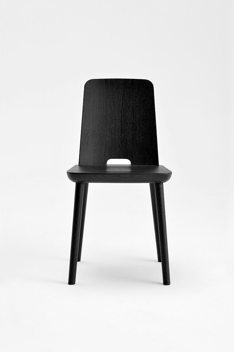 Sedia in legno frassino color nero TABLET SIPA, design moderno alpino - Gaidra HOME