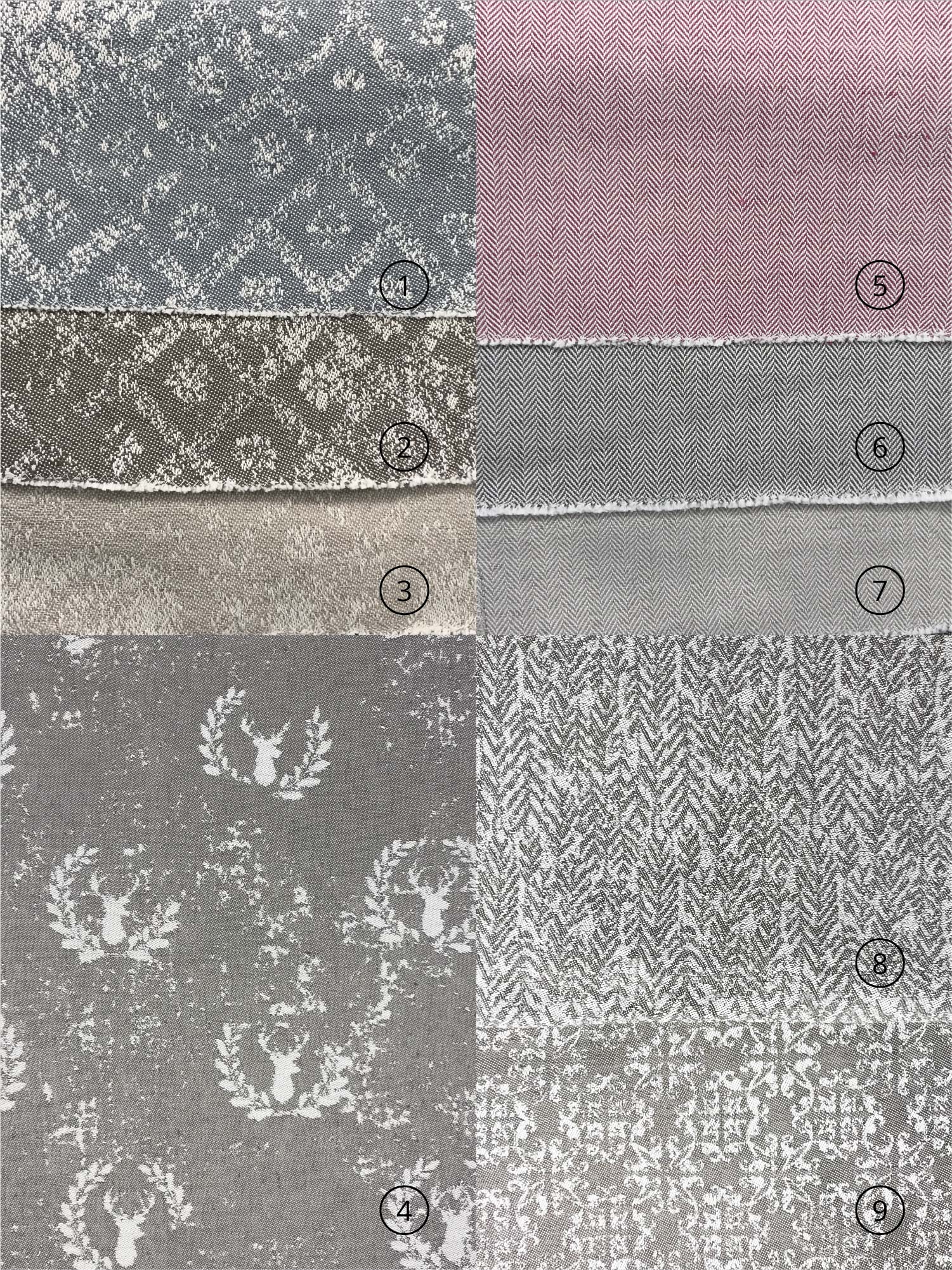 Tende Tendaggi su misura online, misto lino, fantasia jacquard, spina di pesce - Gaidra HOME